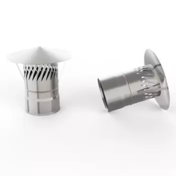 Зонт для дымохода «УМК», с искрогасителем, d=115 мм, нержавеющая сталь 0.5 мм