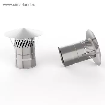 Зонт для дымохода «УМК», с искрогасителем, d=150 мм, нержавеющая сталь 0.5 мм