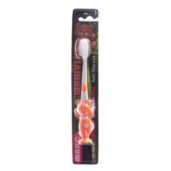 Зубная щётка мод Детская Мишутка арт 81 двухкомпонентная ручка, щетина мягкая, с присоской