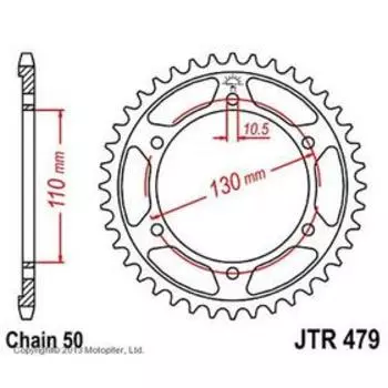 Звезда ведомая JT sprockets 479.46, цепь 530, 46 зубьев