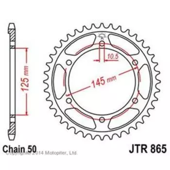 Звезда ведомая JT sprockets JTR865-39, цепь 530, 39 зубьев