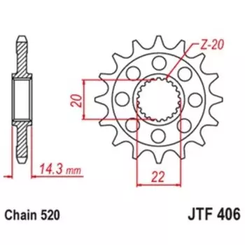 Звезда ведущая JT sprockets 406.16