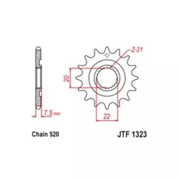 Звезда ведущая JT sprockets JTF1323-14SC