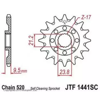 Звезда ведущая JT sprockets JTF1441-14SC, цепь 520, 14 зубьев