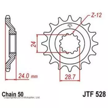 Звезда ведущая JT sprockets JTF528-17, цепь 530, 17 зубьев