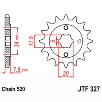 Звезда ведущая JTF327-12, F327-12, JT sprockets