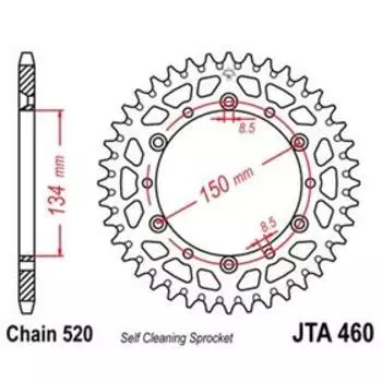 Звезда задняя ведомая JTA460 алюминиевая