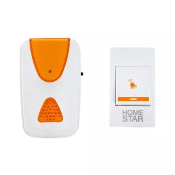 Звонок HOMESTAR HS-0103, электрический, беспроводной, 32 мелодии, 100 м, от батареек, синий