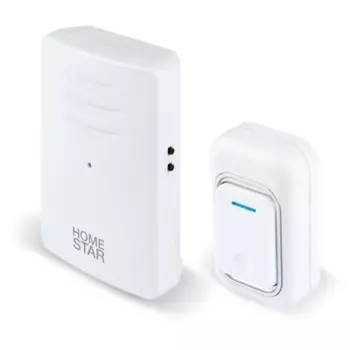 Звонок HomeStar HS-0118, беспроводной, 8.6 МВт, 38 мелодий, 80-90 дБ, r=100 м, белый