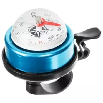 Звонок велосипедный GRAFFITI, ударный, с компасом, цвет синий