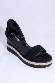 Босоножки женские Meitesi 8179-1 иск. мат (36, Черный)