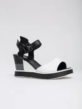 Босоножки женские Prima D'arte HR5D3381-3 (39, Черный/Белый)