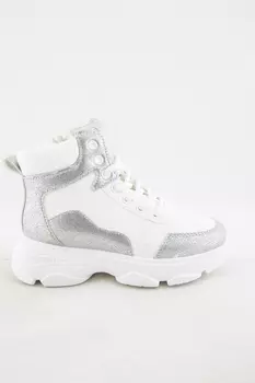 Ботинки подр Shuang T6808-5 (34, Белый/Серебряный)