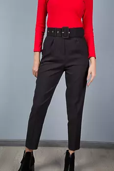Брюки женские (B) STOLNIK 041 + ремень (S, Черный)