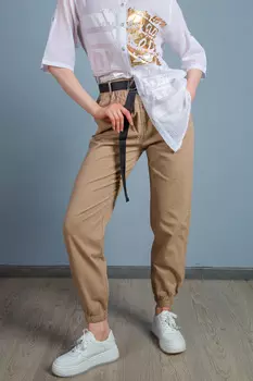 Брюки женские Cemeilla 855 + ремень (33, Бежевый)