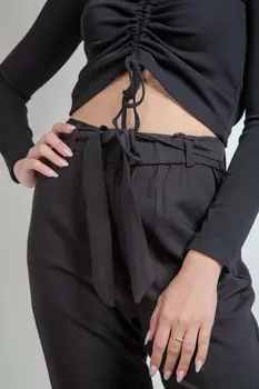 Брюки женские J.Y.D 177 + пояс (25, Темно-Синий)