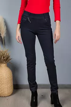 Брюки женские утепл Cemeilla 1117 + ремень (28, Темно-Синий)