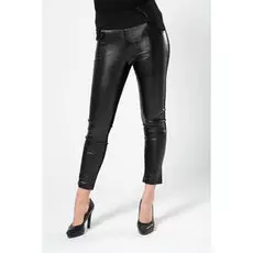 Брюки женские Y.T.Q D6059-B к/з + текстиль + ремень (28, Черный)