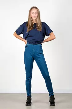 Джилегинсы женские "ГЛАМУР" 2880 (3XL, Синий)