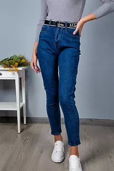 Джинсы женские Denim 86206 + ремень (29, Синий)