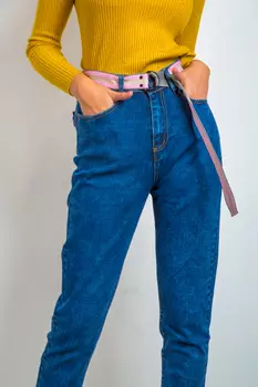 Джинсы женские Denim M3002 + ремень (28, Синий)