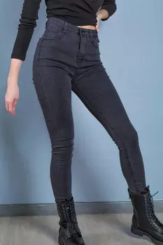 Джинсы женские Denim P-1614 (27, Черный)