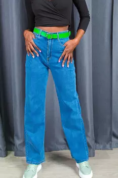 Джинсы женские Denim T-8102 + ремень (26, Синий)