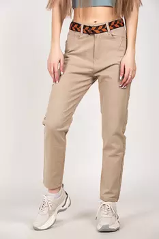 Джинсы женские Denim X8153 + ремень (28, Бежевый)