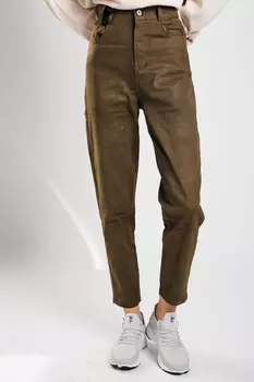 Джинсы женские х/б Y.T.Q. D8821 + ремень (25, Хаки)