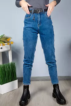 Джинсы женские Rajojo R7002 + ремень (26, Синий)