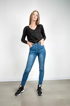 Джинсы женские STOLNIK S9935 (27, Синий)