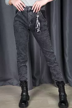 Джинсы женские Sunflower F1266M + брелок (28, Черный)