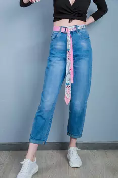 Джинсы женские Sunflower F-8031M + ремень (31, Голубой)