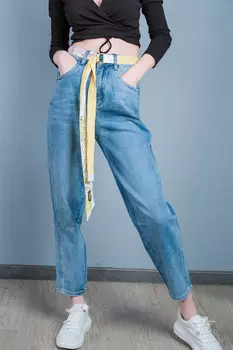 Джинсы женские Sunflower F-8046LB + ремень (29, Голубой)