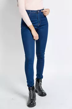 Джинсы женские утепл. Denim F-06 (28, Синий)
