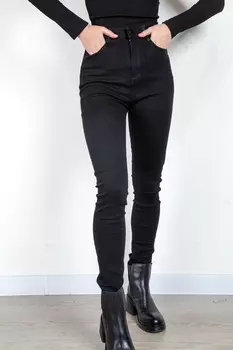 Джинсы женские утепл. Denim ZH-1203 (26, Черный)