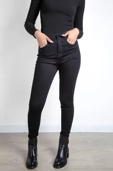 Джинсы женские утепл Denim ZH-1214 (32, Черный)