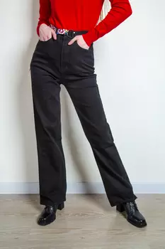 Джинсы женские утепл Denim ZT-5603 + ремень (28, Черный)