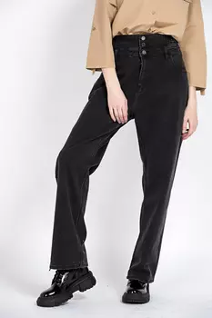 Джинсы женские утепл Langluka LJ1622CG (40, Черный)