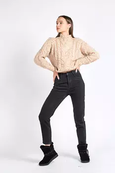 Джинсы женские утепл. Rajojo A0661 (26, Черный)