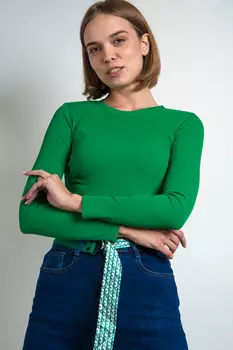 Футболка женская (B) NURI 2330 д/р (M, Черный)