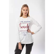 Футболка женская Samo W4789 д/р (L, Белый)