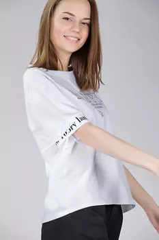 Футболка женская STOLNIK 2571 (M-L, Белый)