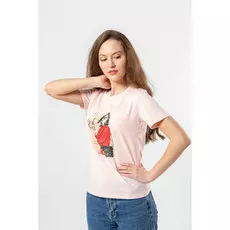 Футболка женская STOLNIK 3016 к/р (M-L, Белый)