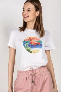 Футболка женская STOLNIK TW4328 (M, Белый)