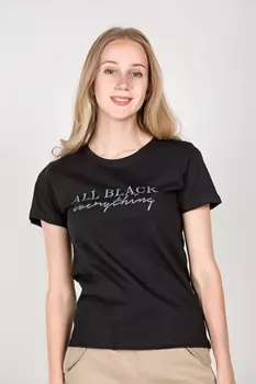 Футболка женская STOLNIK TW4342 (XL, Черный)