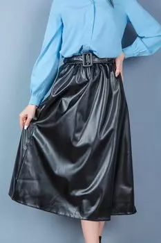 Юбка женская к/з (B) Wish Collection 11944 + ремень (M, Коричневый)