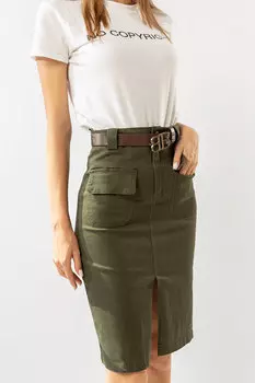 Юбка женская S&amp;T 2823 + ремень (40, Черный)