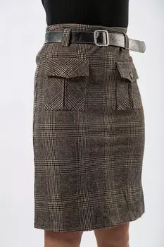 Юбка женская S&amp;T 2891 + ремень (42, Серый)