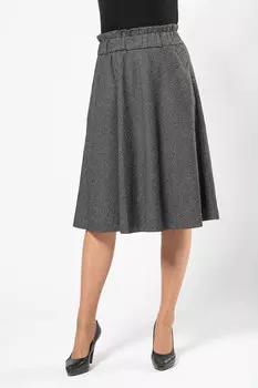 Юбка женская S&amp;T 2918 + ремень (38, Черный)